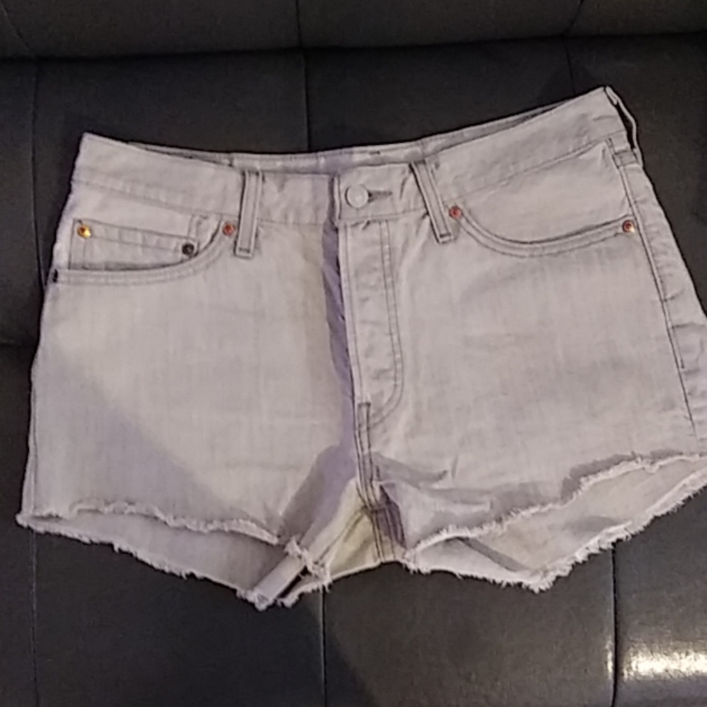 Levi's 501 Shorts Pale Grey